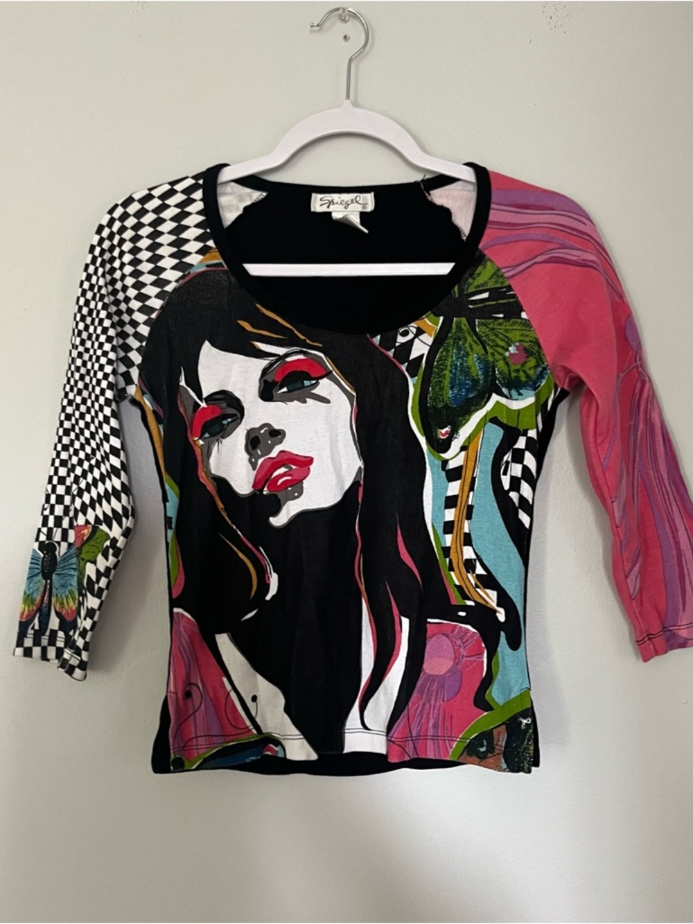 Rare Y2K Euro Vintage Pop Art Graphic Top 100% Cotton Custo Barcelona Style